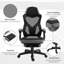 Fauteuil de bureau ergonomique massant gris classique avec hauteur réglable et repose-pieds inclinable
