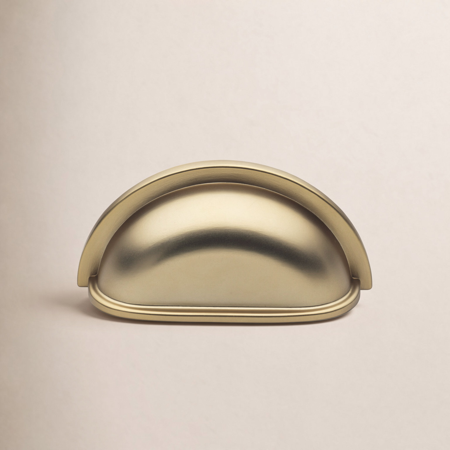 Classic Cup Bin Cabinet Pull, Brass Gold