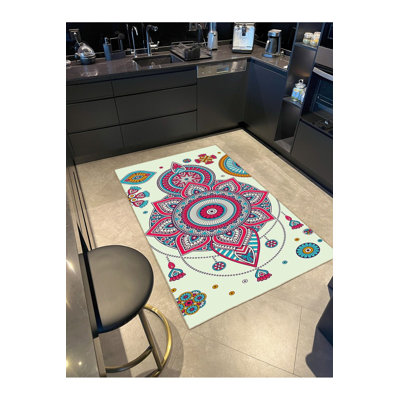 Tapis rose lavable à la machine