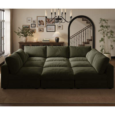Bess 99" Sectional Modular Sofa With Storage