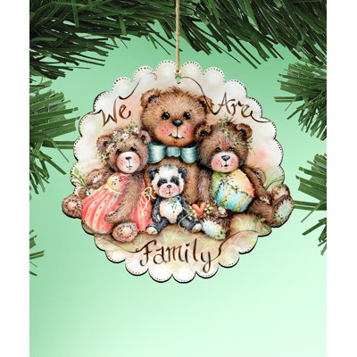 5'' Handmade Wood Shatterproof Hanging Figurine Ornament