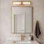 Luminaire de meuble-lavabo Mingle - Laiton satiné - l 25,5 po