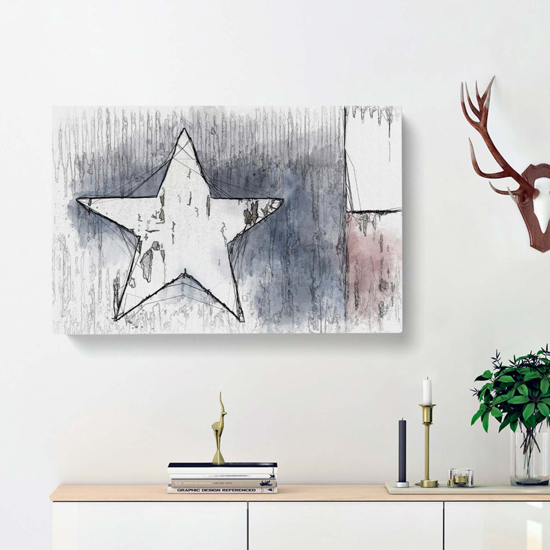 Flag Of Texas In Abstract - Wrapped Canvas Print, 40cm H x 60cm W x 3cm D