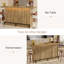 Meuble-bar à quatre niveaux de 180 cm (70,9 po) avec porte-verres à vin et repose-pieds, brun clair-2038748827