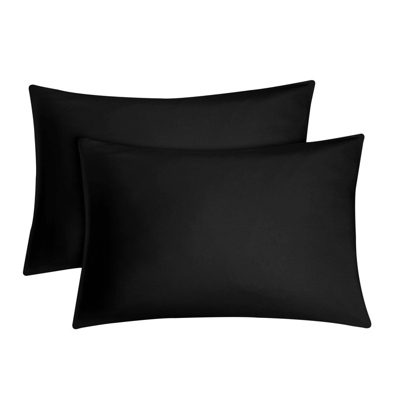 Supersoft Microfiber Pillowcases - Durable, Wrinkle Resistant & Easy Care , Black