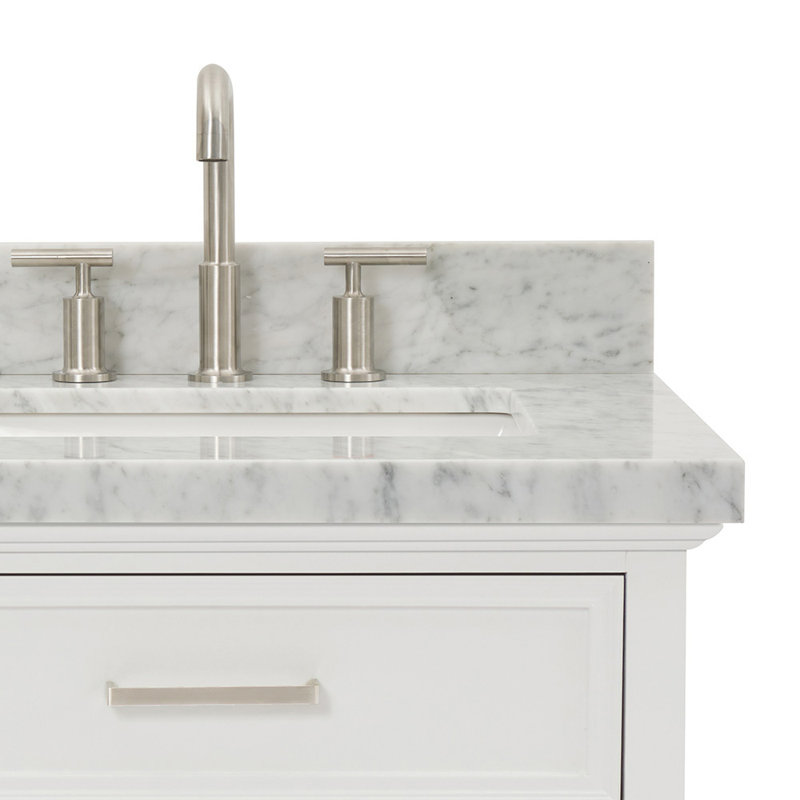 Kensington 37'' W Single Vanity, White, Right