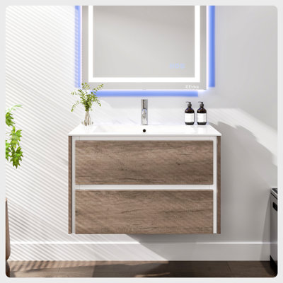 Ensemble de meuble-lavabo mural simple 32 po Amiyr