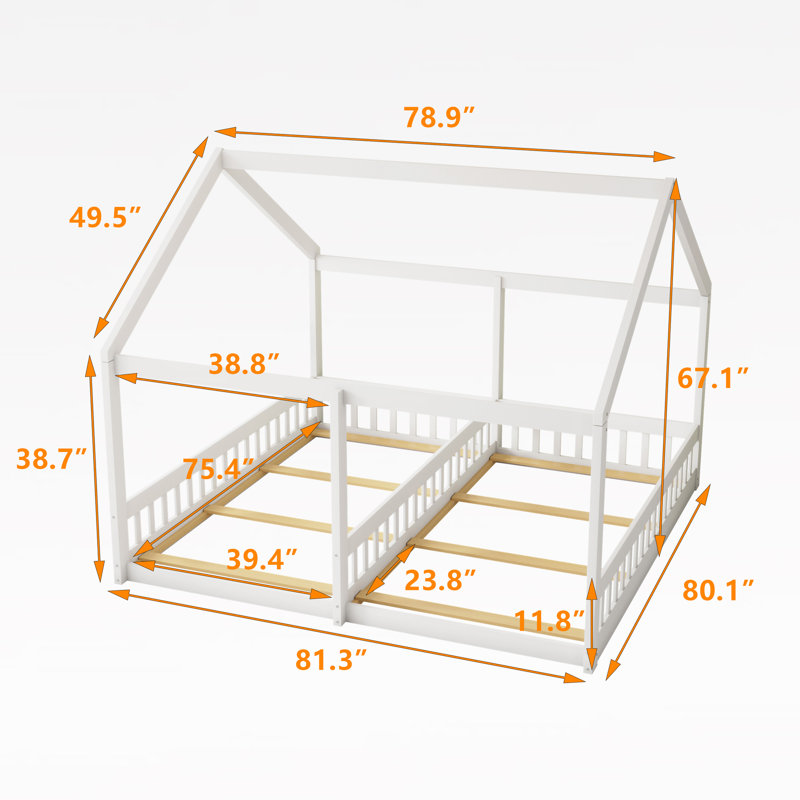 Lit plateforme 67,1 ", Blanc
