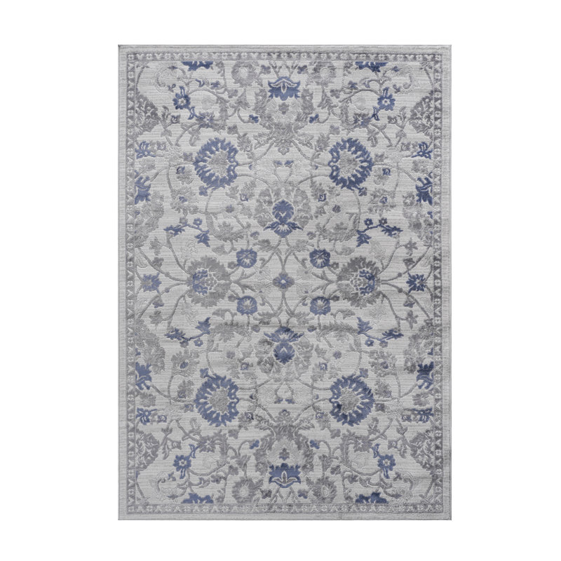 Collection Silver/Oriental Non-Shedding Living Room Bedroom Dining Home Office Stylish And Stain Resistant Area Rug