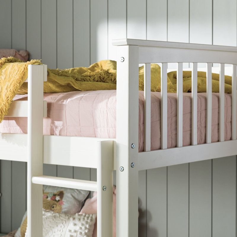 Brinna Kids Twin Over Twin Bunk Bed, Off White