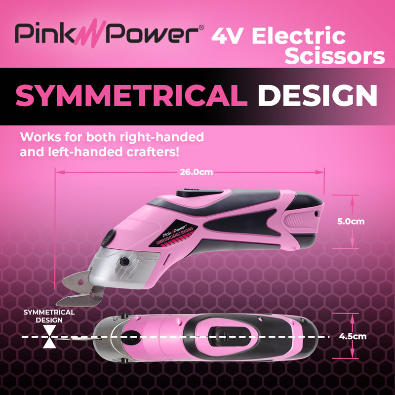 Coupe-papier électrique sans fil Pink Power, Rose
