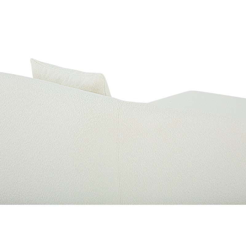 Chaise modulaire moderne Jainie, Pacha, Orienté à gauche (vu de face), Bouclé performance blanc cassé