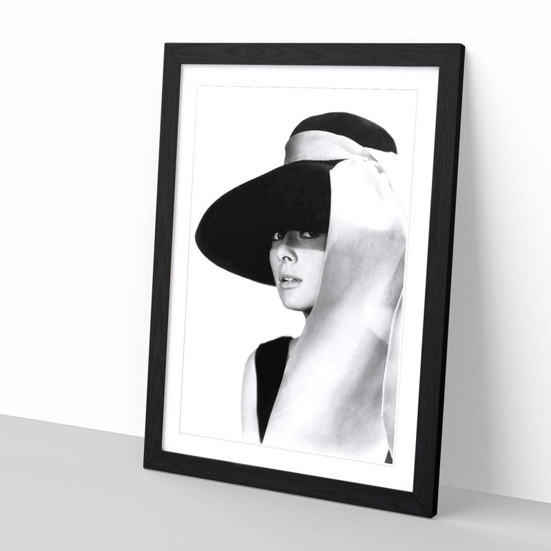 Audrey Hepburn 6 Framed Print, Black
