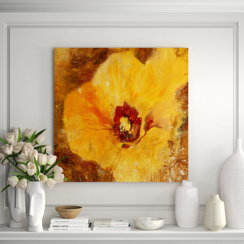 Amber Passion Painting, Plexi, 36" H x 36" W
