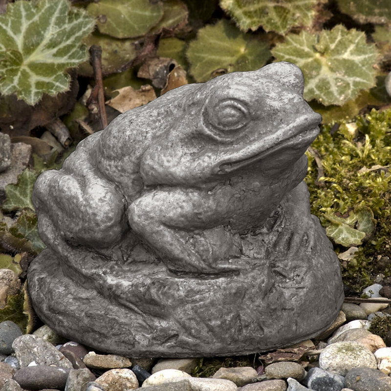 Statue de petite grenouille, Pierre grise
