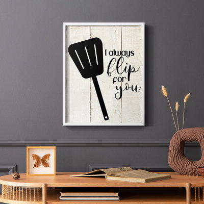 «Flip For You», reproduction encadrée - bois massif