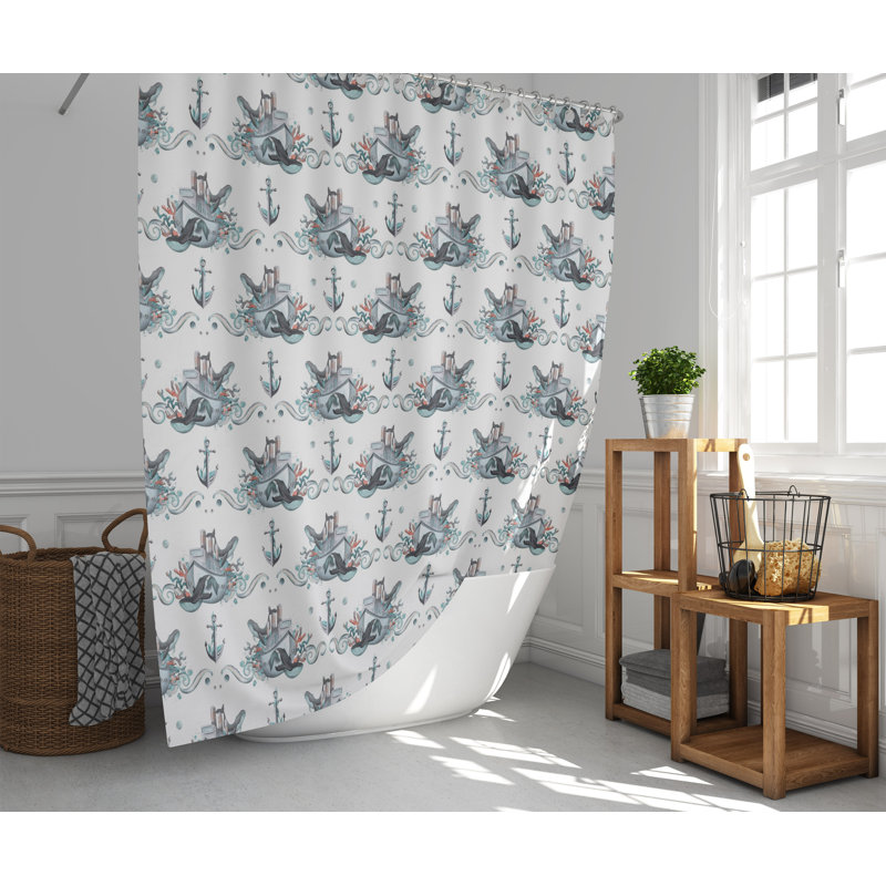 Abstract Shower Curtain, 83" H x 70" W