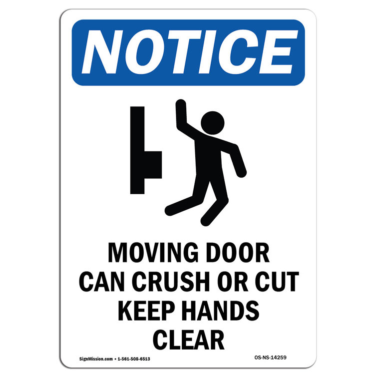 SignMission Moving Door Can Crush Sign with Symbol | Wayfair