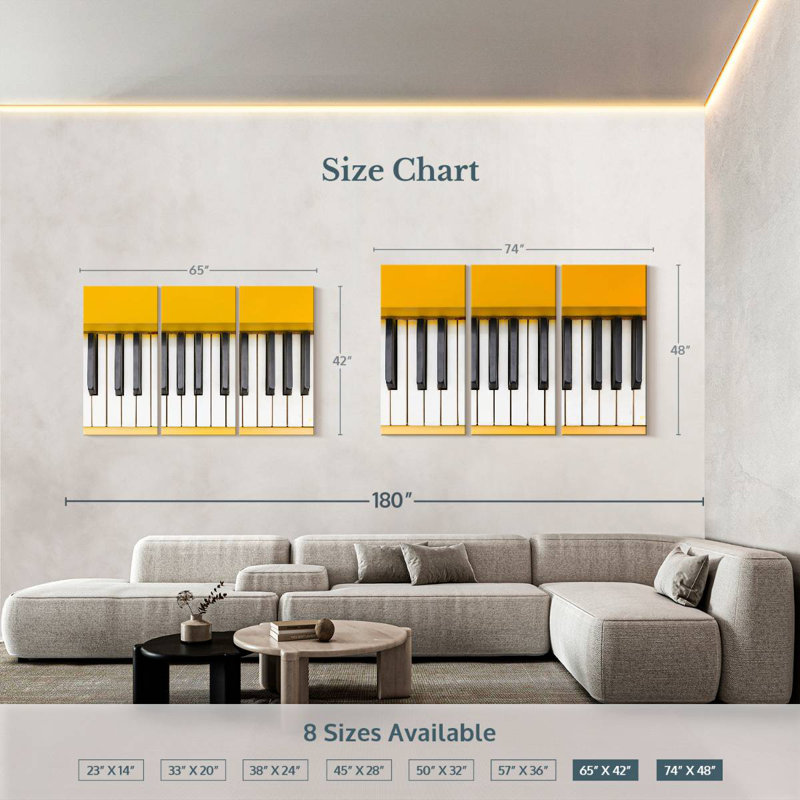 Abarca Bright Piano, H 42 po x l 65 po