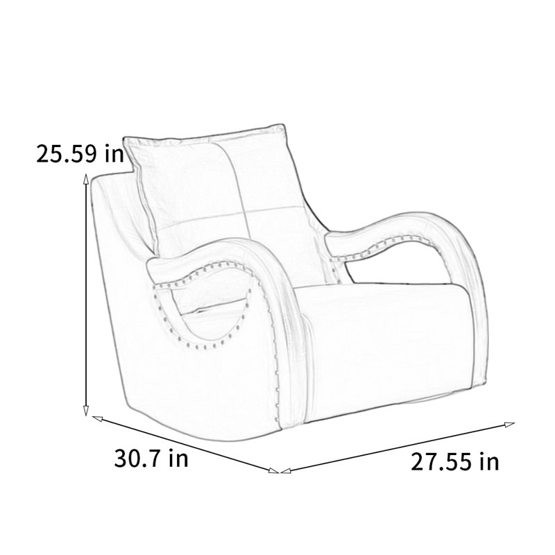 Chaise berçante ergonomique, Blanc cassé / blanc