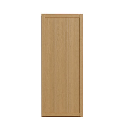 Modern White Oak Wall Cabinet, Plywood Construction & Soft-Close Hinges, Multiple Sizes for Custom Kitchen Storage