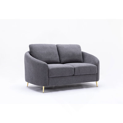 Yuina Gray Linen Loveseat