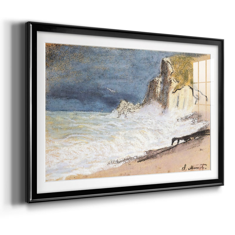The Manneport, Etretat, Noir, H 19 po x l 27 po x P 1,5 po