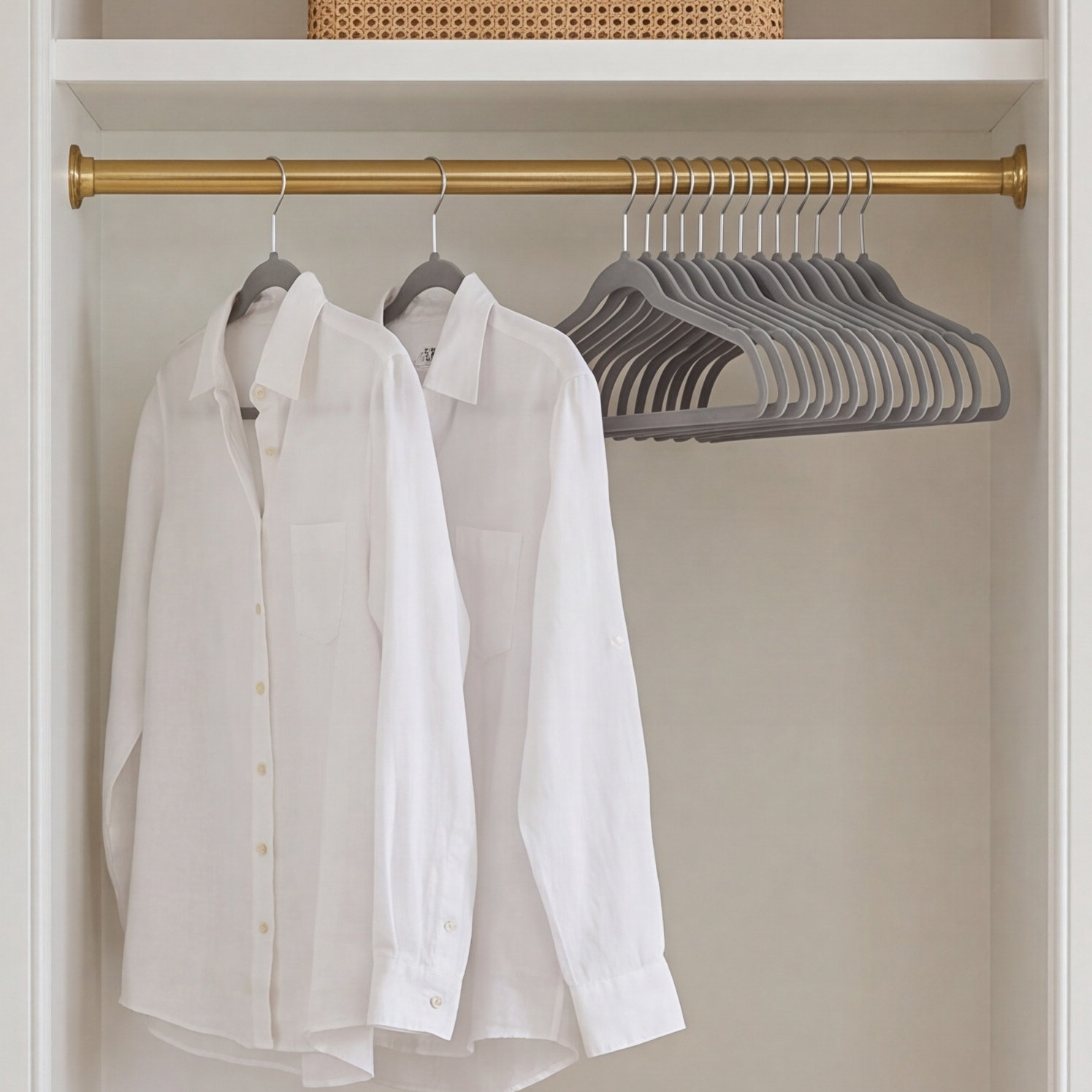 Reims Kids 25-Piece Velvet Hangers, Gray