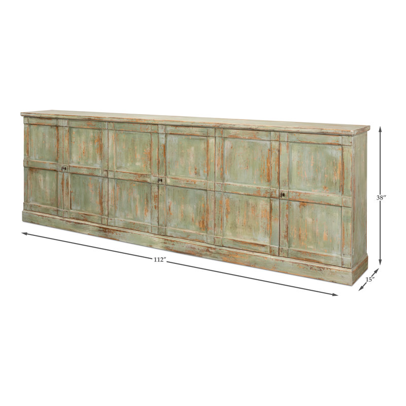 Boxholm 112'' W Solid Wood Sideboard, Sage