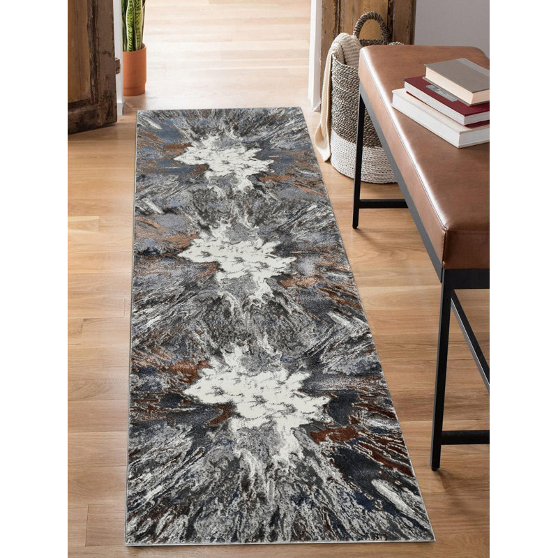 Inspire Collection Abstract Burst Area Rug, Runner 2'7" x 7'10"