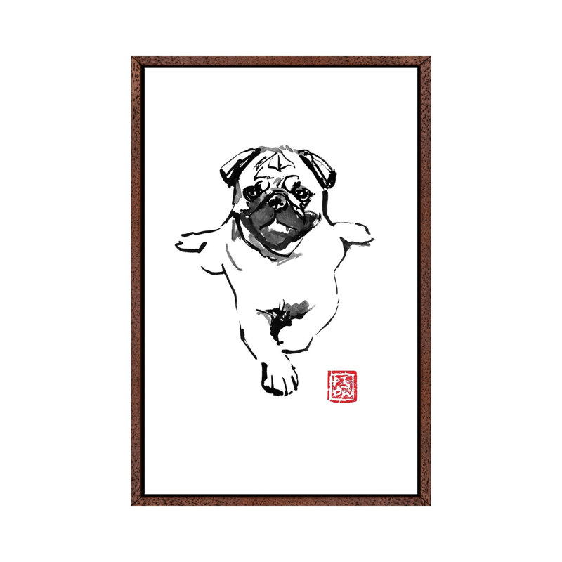 Carlin by Péchane - Print on Canvas, Classic Brown Wood Framed, 66.04 cm H x 45.72 cm W