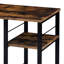 Table d'écriture de style industriel en chêne vieilli et noir avec 2 options de rangement