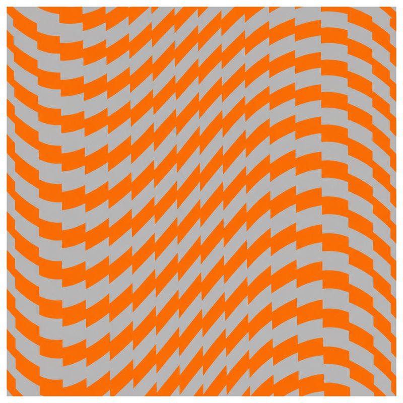 Édredon orange gris à illusion optique, King
