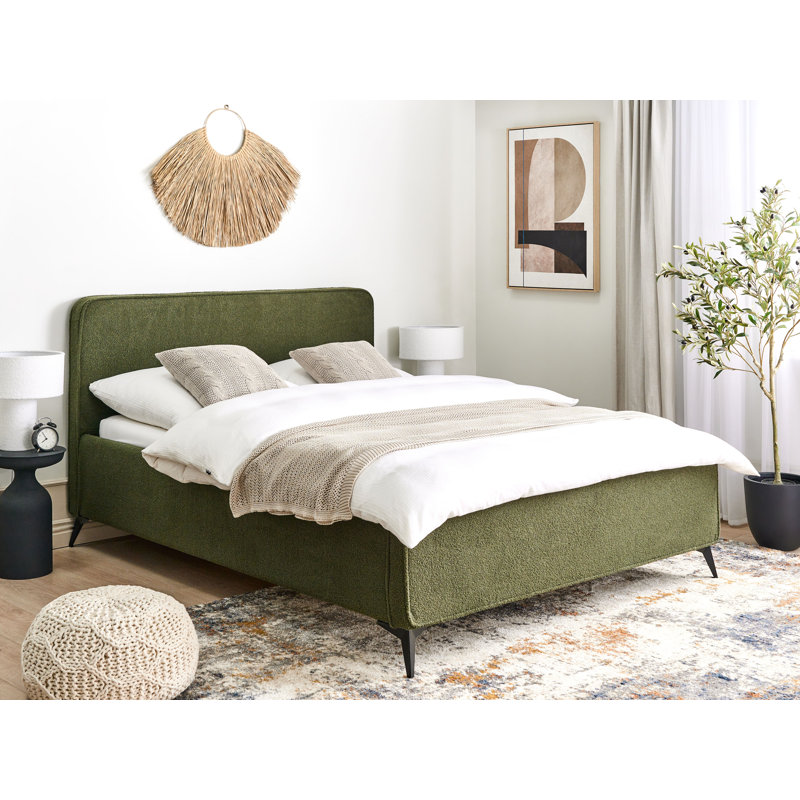 Daumants Upholstered Bed, Green