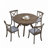 47.24''Round Rubber Wood Dining Table For 4-6-1826878920