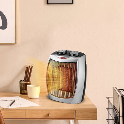 Antarctic Star Compact 1500W Ceramic Fan Space Heater, Portable Mini Desk Electric Warmer, Overheat & Tip-Over Protection, Low Noise Quiet Fast Heatin