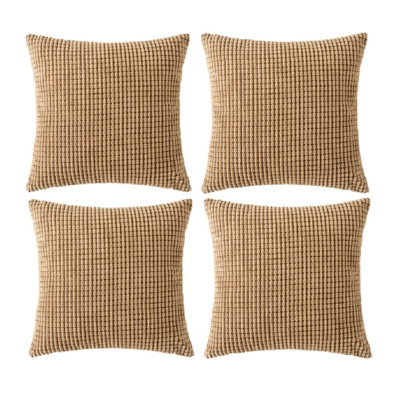 Houndstooth Cotton Blend Reversible Pillow Cover