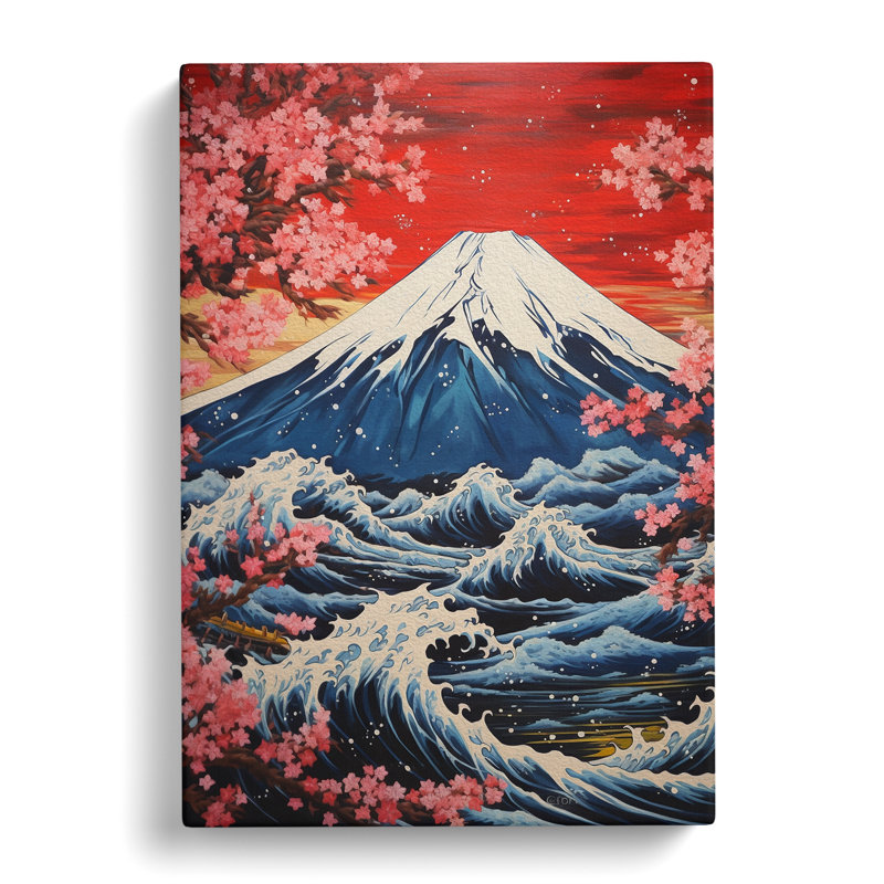 Mount Fuji Symbolism Art No.2 - Wrapped Canvas, 60cm H x 40cm W x 3cm D
