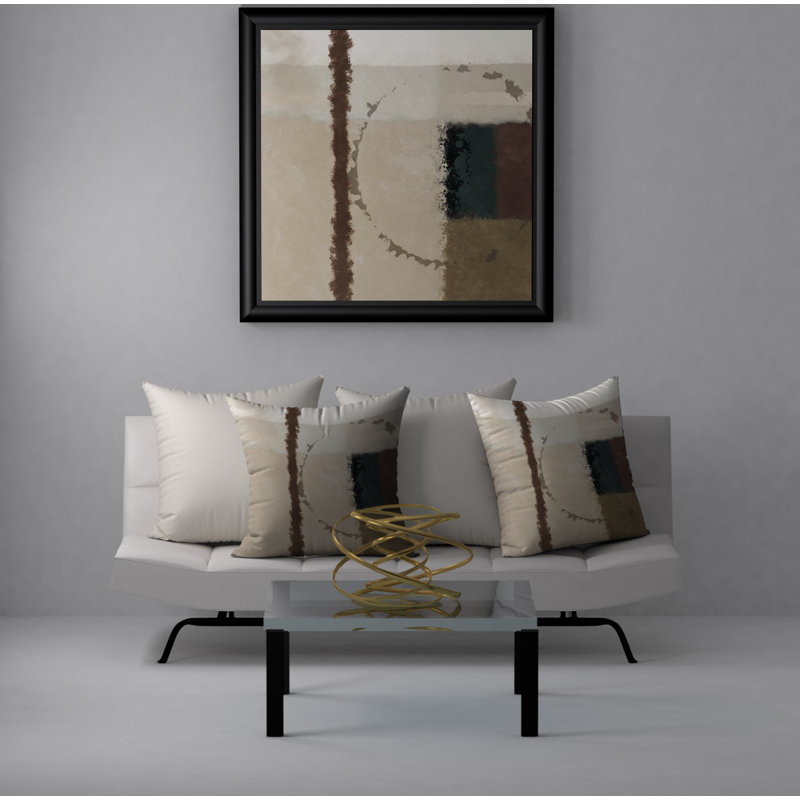 Abstract Reversible Throw Pillow, 20" x 20"