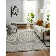 Tapis rectangulaire Meraki 01 en ivoire / taupe