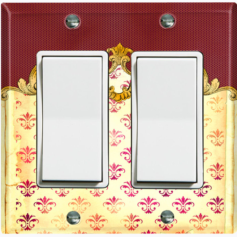 Patterned 2 - Gang Rocker Standard Wall Plate