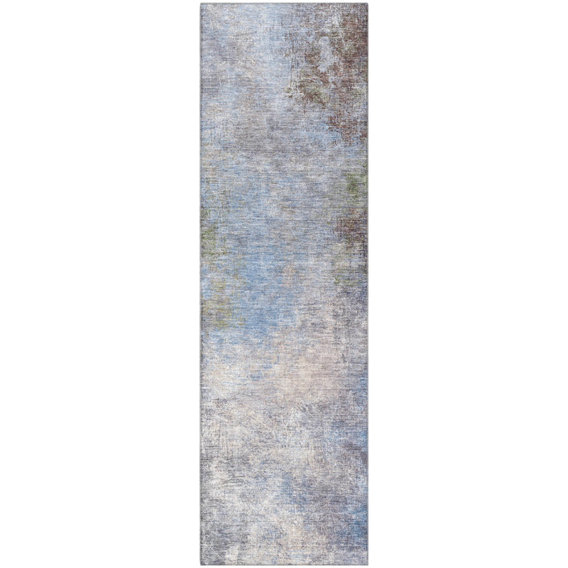 Premium Machine Washable Ariel Abstract Rug, Runner 2'3" x 7'6"