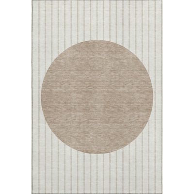 Premium Machine Washable Lyndhurst AMF994 Stripes Rug