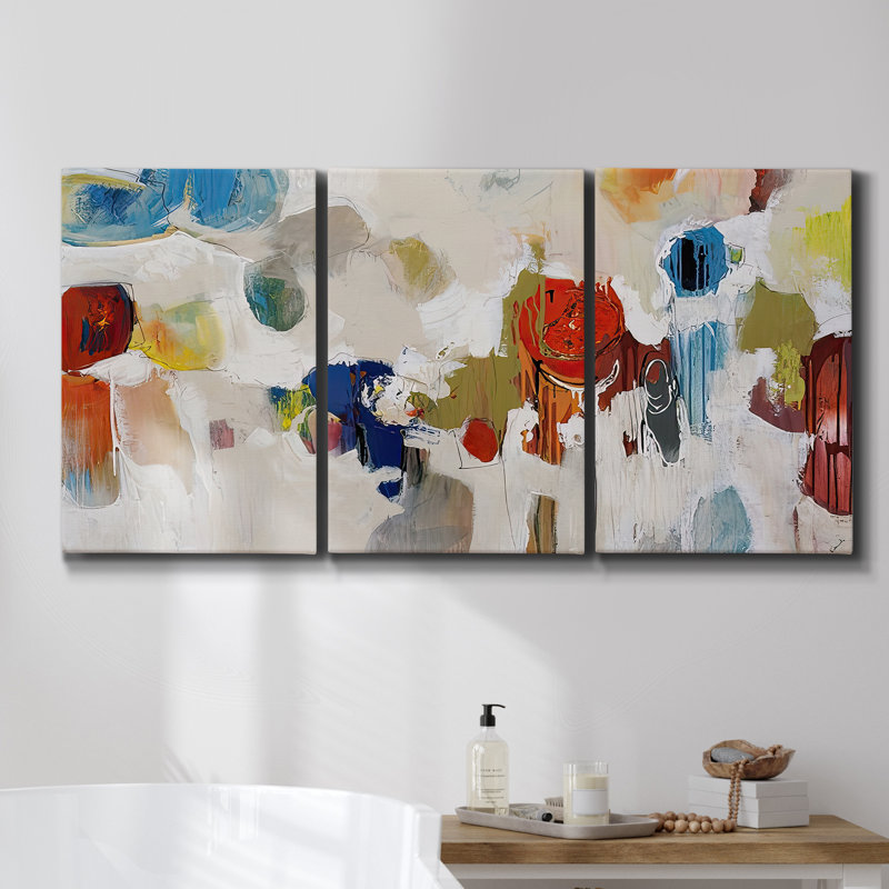 «Autumn Mountains I», reproduction sur toile 3 pièces, H 27 po x l 54 po x P 2 po