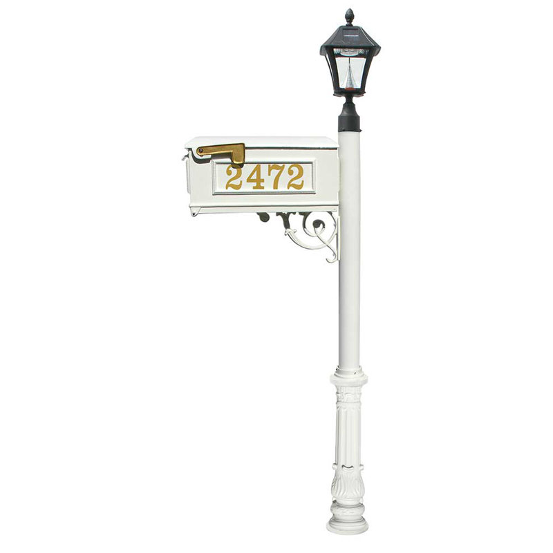 Poteau décoratif encastré 72 po H Lewiston, Blanc