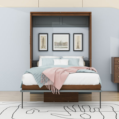 Wood Murphy Bed with Desk