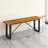 2-Person Acacia Wood and Steel Garden Bench, 528lbs Capacity