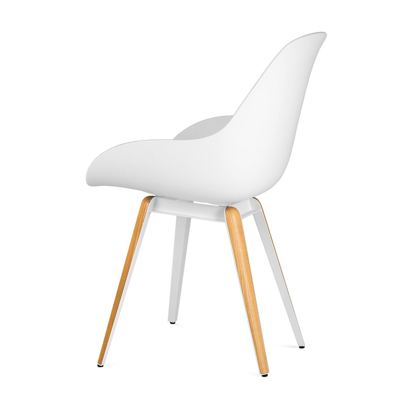 Fauteuil Kanisha, Blanc, Noyer