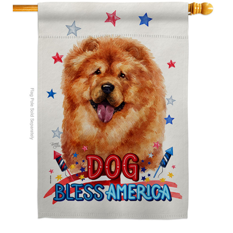 Drapeau de maison 40 x 28 po Patriotic Chow