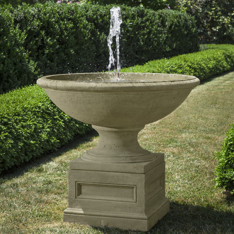 Condotti Hand Crafted Weather Resistant Floor Fountain, English Moss